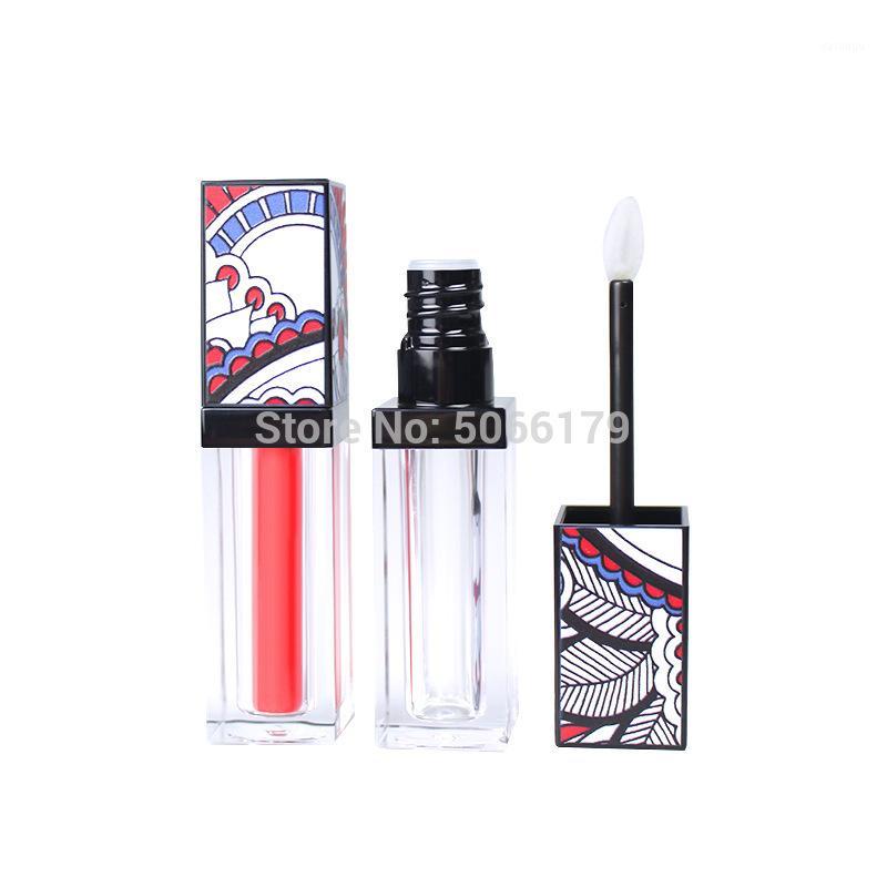 

6ml 3D Style Square Clear Beauty Lip Gloss Wand Tube Makeup Tool Eyelash Split Bottle Cosmetic Lipstick Lipgloss Brush Container1