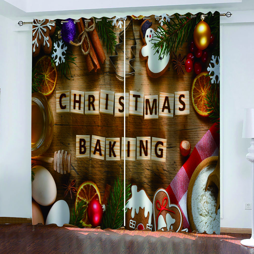 

Custom brown christmas curtains 3D Blackout Curtains For Living room Bedding room Drapes Cotinas para sala stereoscopic curtain
