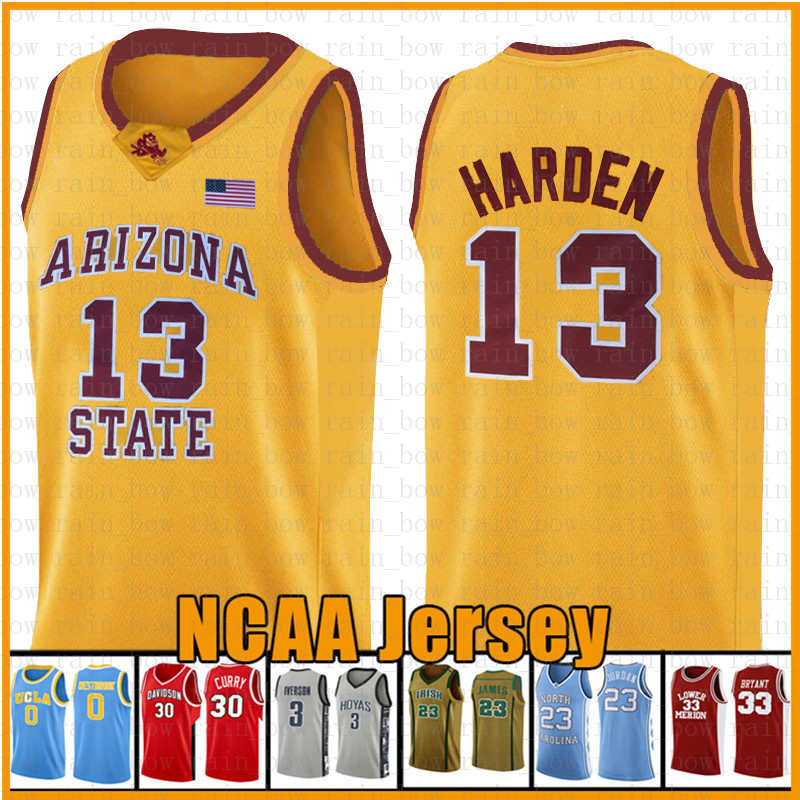 

11.19 Embroidery Logos 13 James NCAA Harden Basketball Jersey Arizona University State Bethel Irish High School Jerseys SZEVER, Ncaa (daxue)