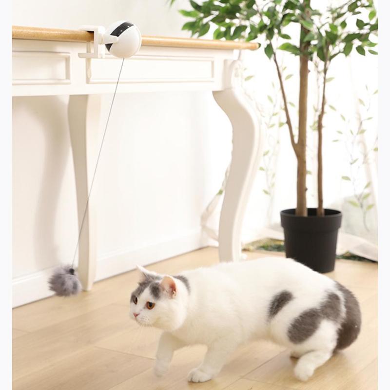 

Electronic Motion Cat Toy Cat Teaser Toy Yo-Yo Lifting Ball Electric Flutter Rotating Interactive Puzzle Smart Pet Ball