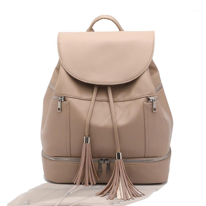 

PU Leather Large Baby Diaper Bag Backpack Travel Back Pack Maternity Nappy Bag Changing Bags with Stroller Straps + Changing Pad1, Black