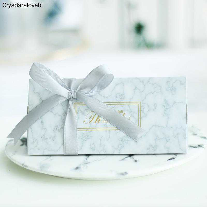 

New Marble Wedding Gift Chocolate Boxes Paper Candy Box with Ribbon Sweet Package Wedding Decorations Baby Shower Party Supplies1