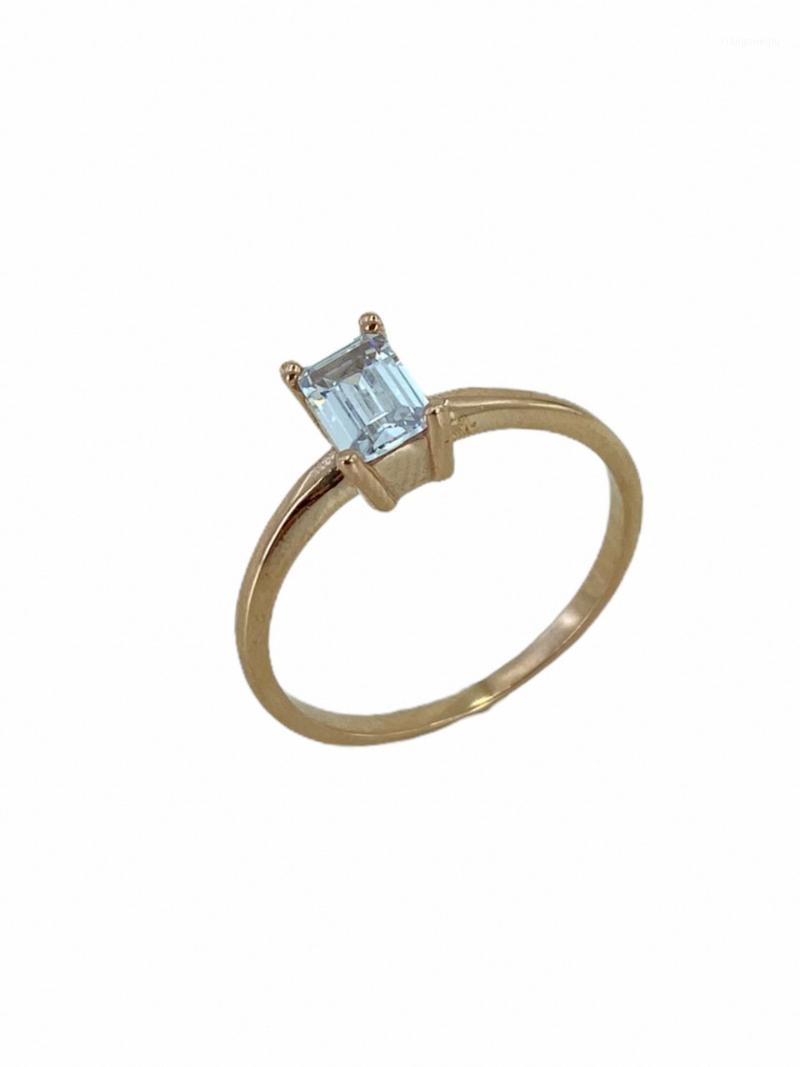 

Cluster Rings Tiny Baget Zircon Stone Gold MontÃ¼r 925 Silver Ring, Golden;silver