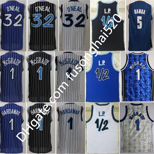 

NCAA Basketball Mohamed Bamba Jersey Tracy McGrady Shaquille ONeal O Neal Penny Hardaway LP Penny Anfernee Vintage Stitched Black Blue White, Black;red