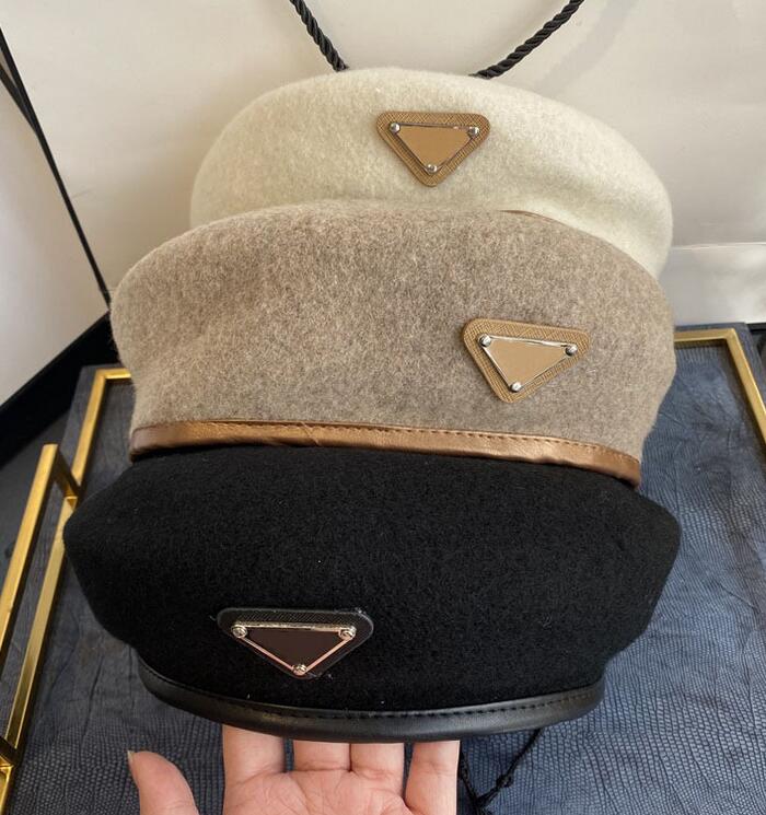 

High Quality Designer brand Casual Letter Berets Caps Fashion Women Winter Warm Beanies Outdoor Breathable Hip Hop Beanies, Random color or remark