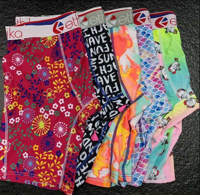 

In Stock Luxary Plus Size Sexy Boxer Long Leg Print Hollywood Ethika Mens Designer Boxers Underwear Men Knee Length Beach Underpants Man5643, Bags without boxer