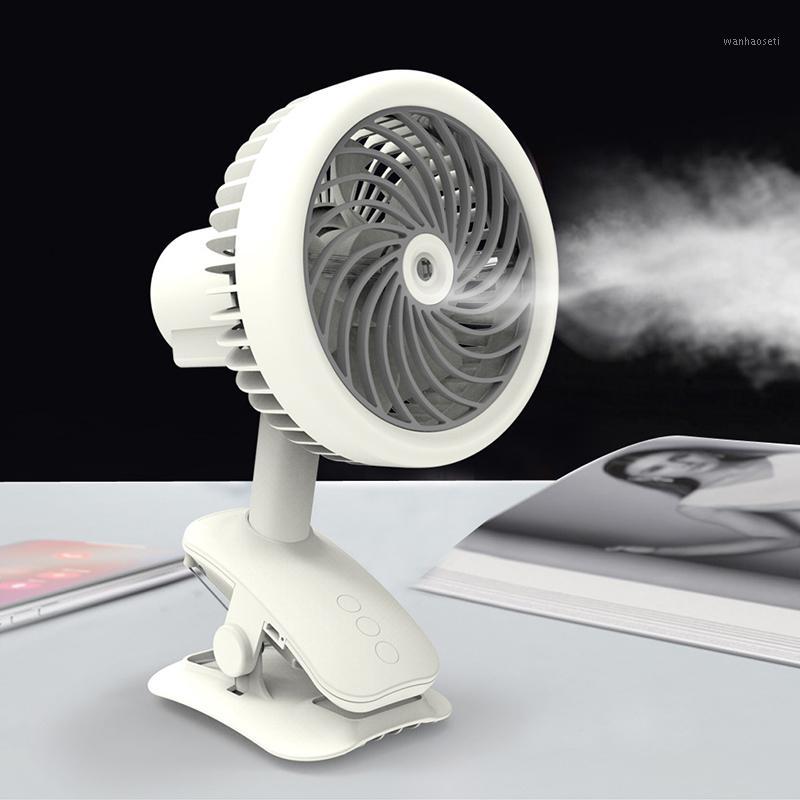 

360° Portable Clip usb fan with Humidifer Air Purifier Rechargeable 1200 mAh Desktop Mini Fans 3 Speed Super Mute Cooler Cooling1