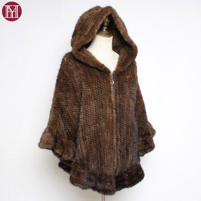 

2020 New Luxury Women Knitted Shawl Coat Winter Lady Genuine Poncho. Scarf. Knitting Hooded Fur Shawl Coat1
