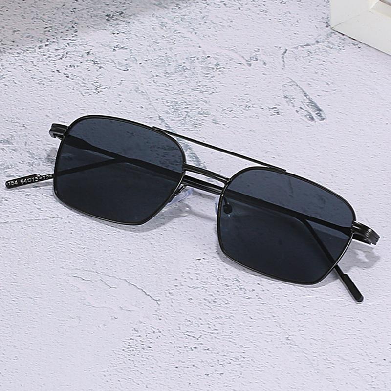 

Sunglasses Vintage Rectangle Women Brand Designer Punk Sun Glasses Pilot Shades Uv400 Female Metal Frame Glass Black Eyeglasses