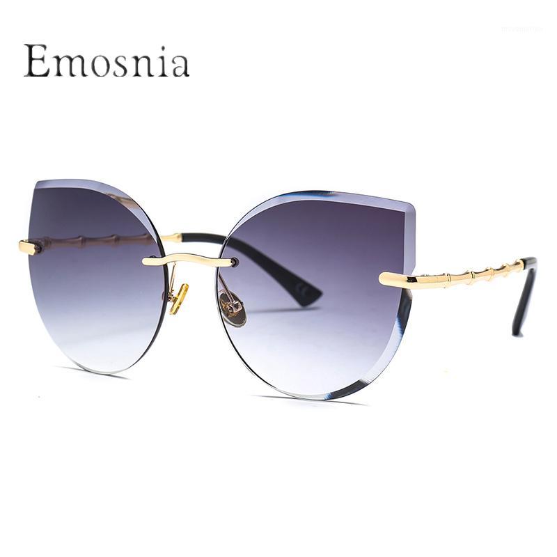 

Emosnia 2020 Summer Ladies Elegant Cat Eye Rimless Sunglasses New Fashion Designer Shades Sun Glasses Men Women UV400 Eyewear1