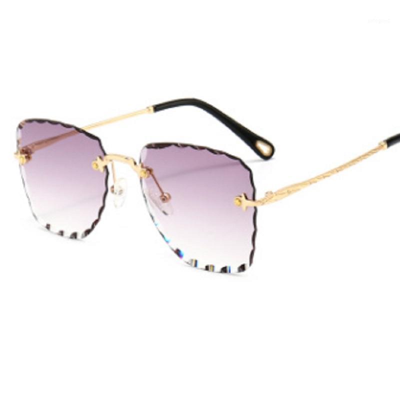 

Sunglasses Vintage Trimmed Rimless Women Tinted Color Lenses Glasses Male Female Sun UV400 Eyewear Zonnebril Dames1