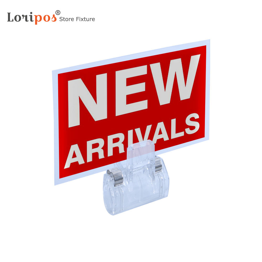 Supermarket Aisle Merchandise Info Card Pop Clip Shelving Sign Holder Sleeve Retail Shelf Labels Price Tag Display | Loripos-image-755100893