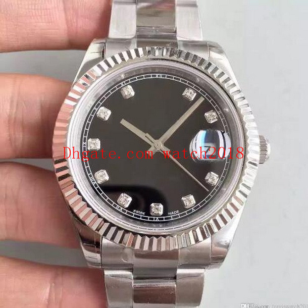 

Original Box Luxury Watches 41MM Diamond Dial Automatic Stainless Steel Bracelet Genuine Sapphire Movement Men's Watches