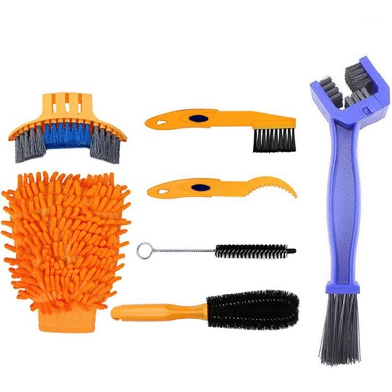 

7Pcs/Set Mountain Bike Cleaning Tool Cycling Tire Brush Bicycle Chain Wash Brake Disc Cleaner Wheel Rim Cleaner1