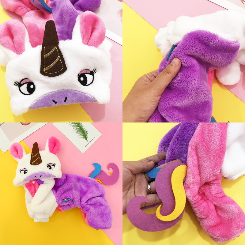 

Unicorn Modeling Pets Clothing Rainbow Color Pet Garment Autumn Dogs Cats Keep Warm Clothes Hot Selling 18 7xy L1, As show