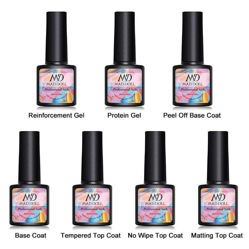 

8ml Gel Polish UV LED Nail Varnish For Manicuring 7 Colors Gel Semi Permanent Paint Nail Art DIY Design Tools, 47345