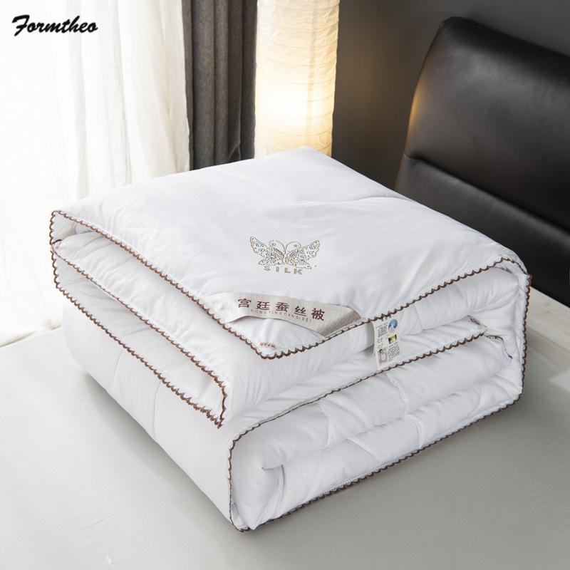 

FORMTHEO Twin Queen Mulberry Silk Quilt Summer Winter Comforter 150 Duvet Blanket Bedspread 200*230