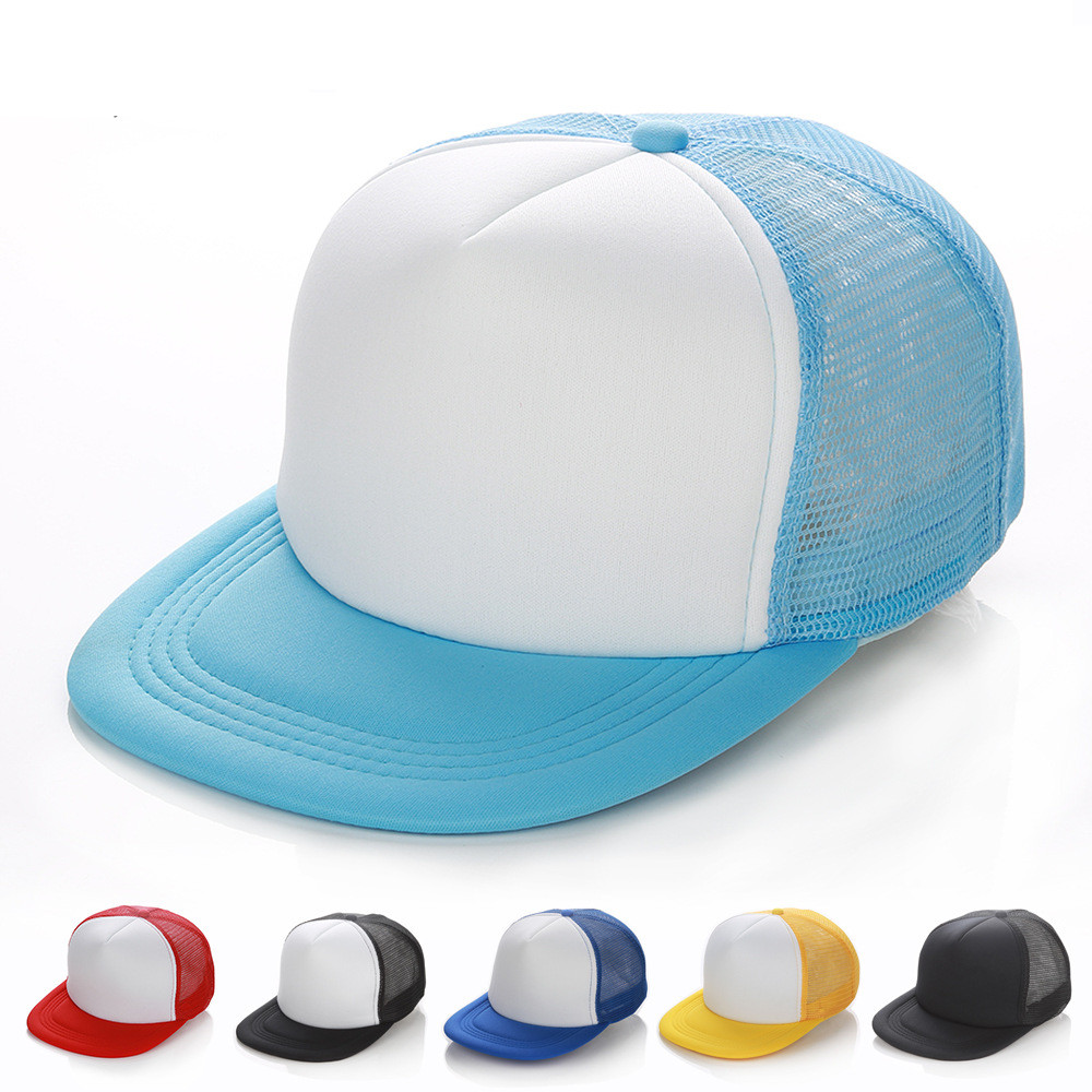 

Plian Trucker Hats Hip Hop Baeball Caps Women Men Ball Caps Blank Mesh Hats Adjustable Sun Hats Snapbacks 11 Colors, Red