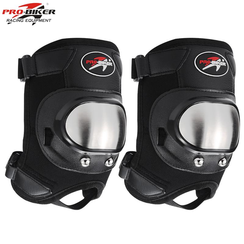 

Stainless steel protective gear Short knee pads Motorcycle men and women racing cross-country rider protective equipment