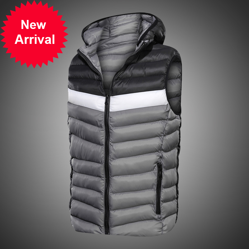 

Cotton-quilled waistcoat new gilet homme winter sleeveless jacket down thick man's vest with hoodie, Yellow wish290.