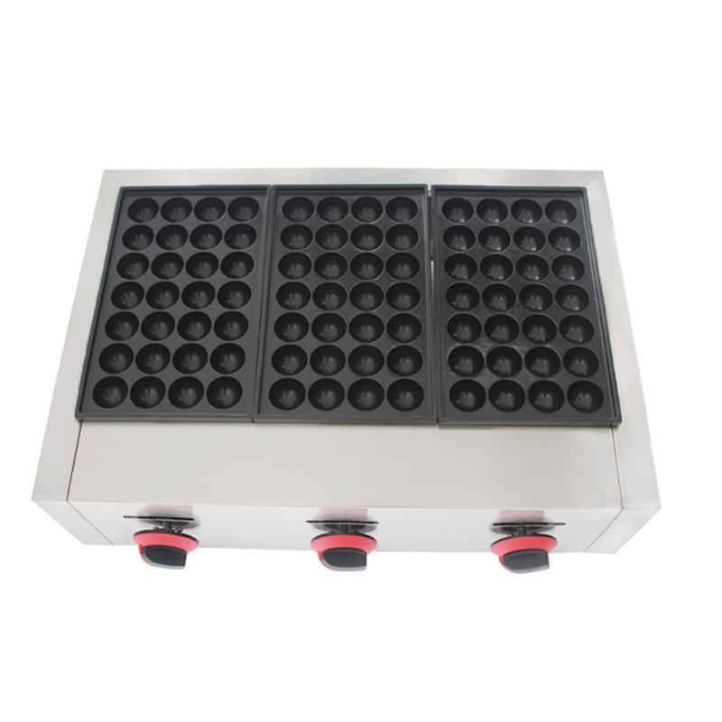 

free shipping Gas 3 plates Takoyaki making machine Fish ball maker Takoyaki maker