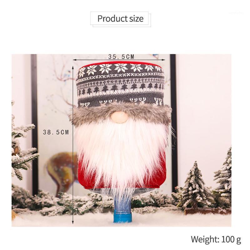 

Christmas Decorations Elastic Water Bucket Cover Dispenser Creative Drinking Fountain Decorations Cute Water Bucket Dust Cover1