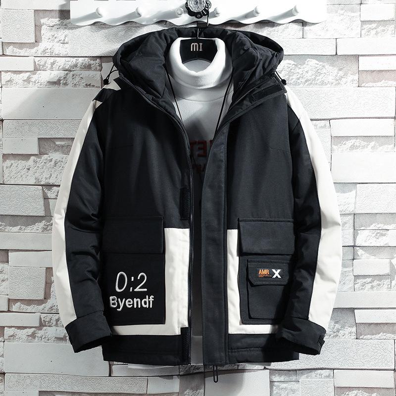 

Boutique of 2020 new ins popular logo tooling cotton-padded clothes male han edition men hooded jacket leisure men's jacket, See chart