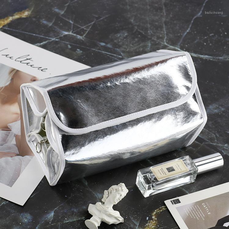 

Multifunction Personalized Cosmetic Bag Travel Necessaire Toiletry Organizer Pouch Multilayer Makeup Storage Package Accessories1, Silver