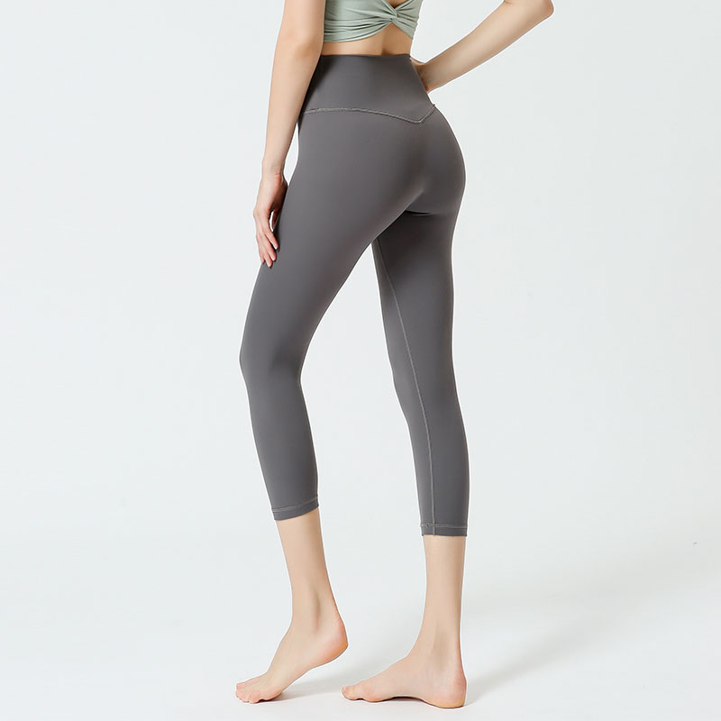 

legings European and American women' solid color leggings nude high-end abdomen skinny legs Barbie yoga fitness, Ck2004 black