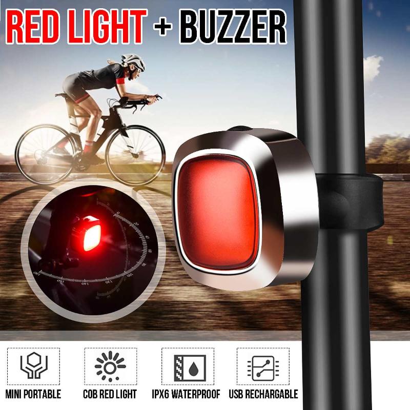

Waterproof Brake Alarm Cycling Tail Light Sensing Warning Brake Bicycle Taillight Bike Rear LED Bike Light USB Rechargeable