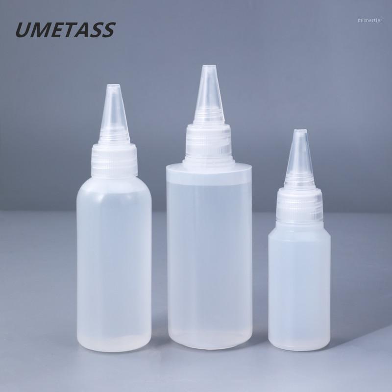 

UMETASS 30ML,60ML,100ML Empty PE plastic glue bottles with Screw-On Lids Squeeze Liquid ink Oil dropper bottles 10PCS/lot1