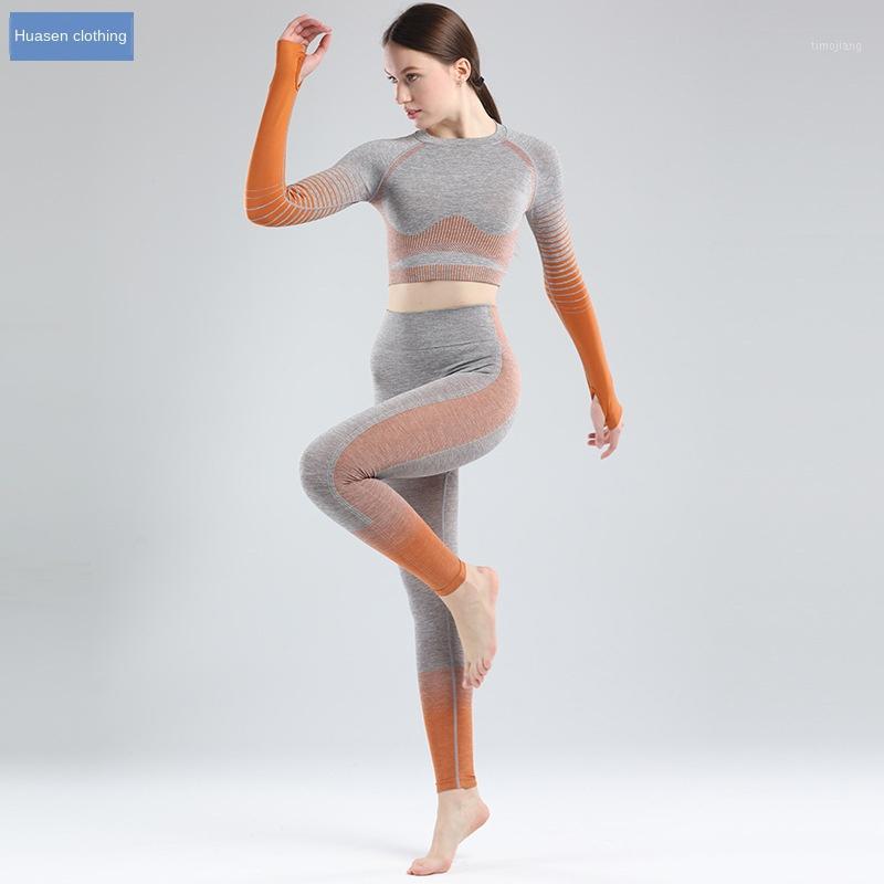 

Women Seamless yoga set Fitness Sports Suits GYM Cloth Yoga Long Sleeve Shirts High Waist Running Leggings Workout Pants Shirts1, Short sleeve suit