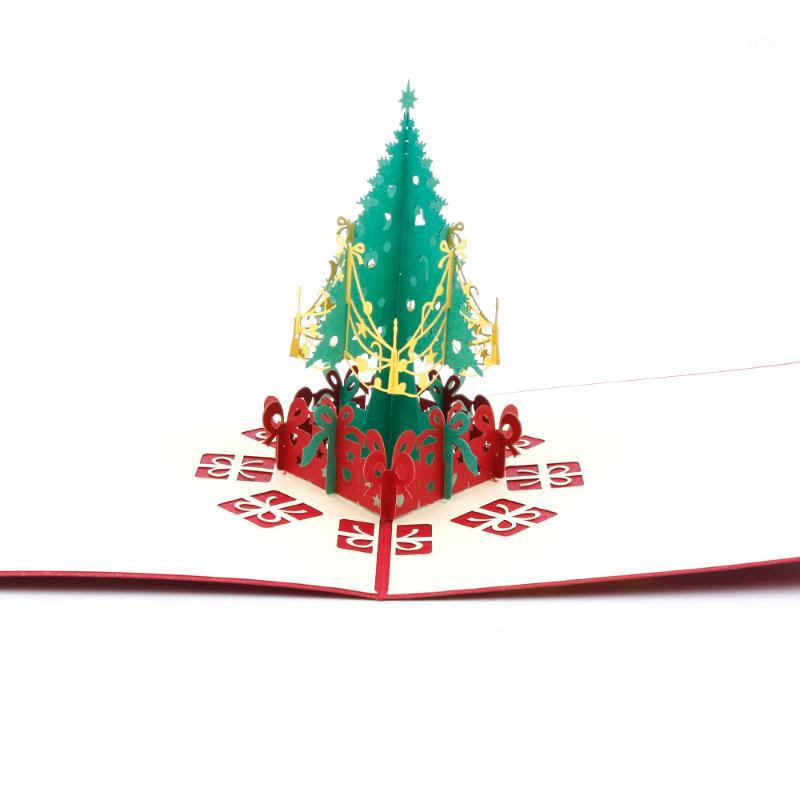 

1pc Christmas Tree Music Piano Bridge Clothes Sailboat Greeting Card Laser Cut Envelope Postcard Handmade Kirigami Gift New1