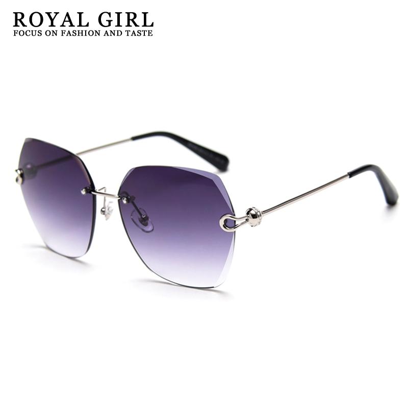 

Sunglasses ROYAL GIRL Rimless Women Luxury Trimming Gradient Shades Sun Glasses Ladies Vintage Framless Eyewear UV400 Ss074