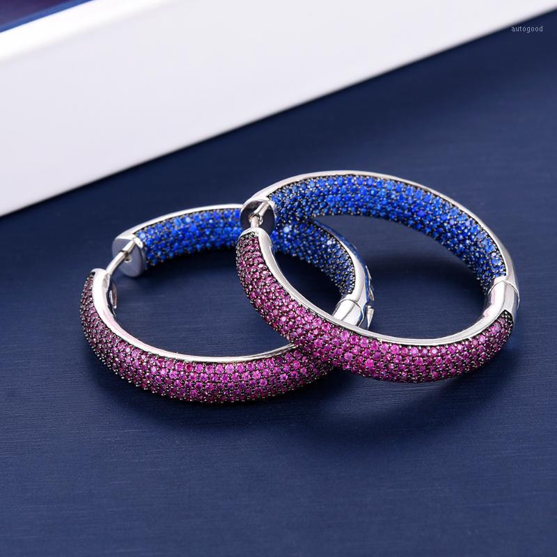 

Charm Missvikki Top Quality 5 Colors Trendy Multicolor Stone Hoop Earrings For Women Dance Party Appointment Jewelry Statement1