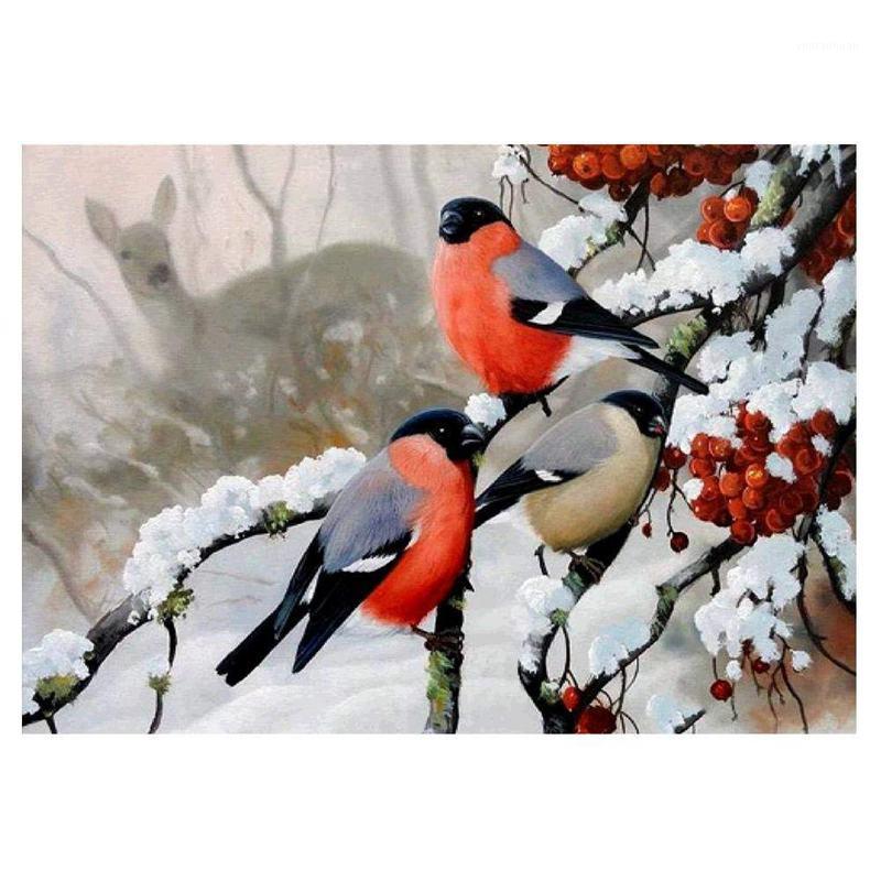 

Full Drill 5D DIY Diamond Painting"Winter birds"Diamond Embroidery Cross Stitch Rhinestone Painting1