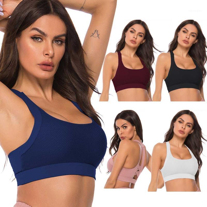 

Women Push Up Cross Straps Yoga Fitness Crop Tops High Impact Padded Underwear Activewear Female Workout Running Gym Sports Bra1, Burgundy