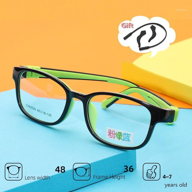 

School-age Kids Square Optical Glasses Frame Soft Flexible Silicone Glasses Transparent Children Frame Eyeglasses Spectacles1