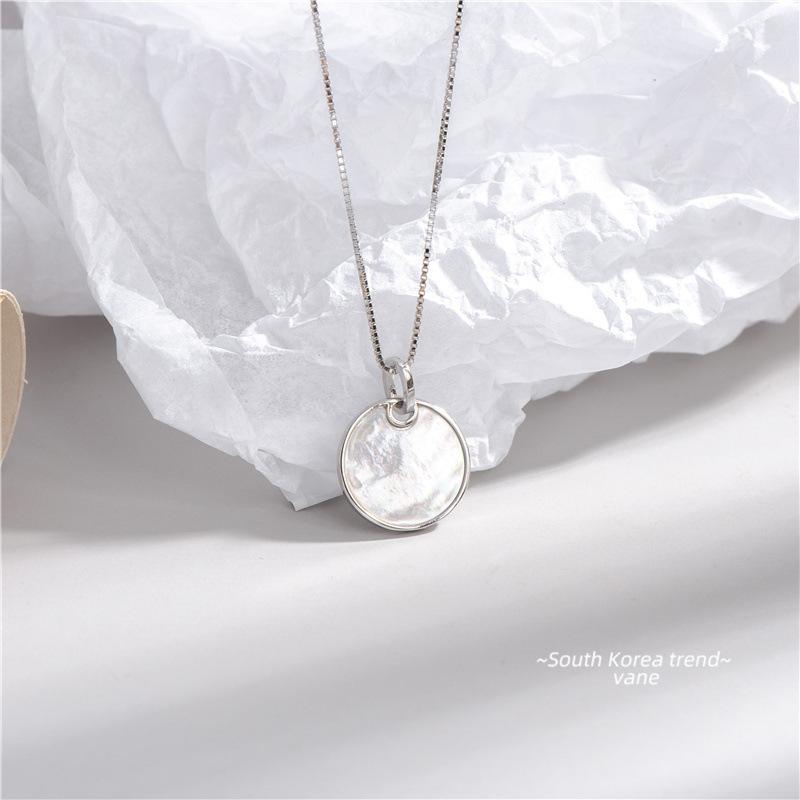 

Sodrov 925 Sterling Silver Necklace Pendant For Women Pearl Shell Round Necklace High Quality Silver 925 Jewelry Pendant
