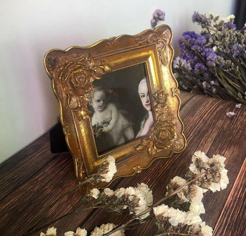 

Photo frames Vintage Baroque Classical Embossed Rose Flower Frame