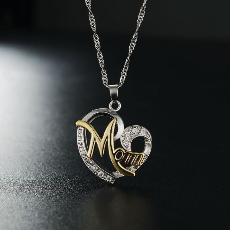 

Pendant Necklaces Fashion Jewelry Charm Mother Heart Mother's Day Crystal From Swarovskis Women's Necklace Stone Cute