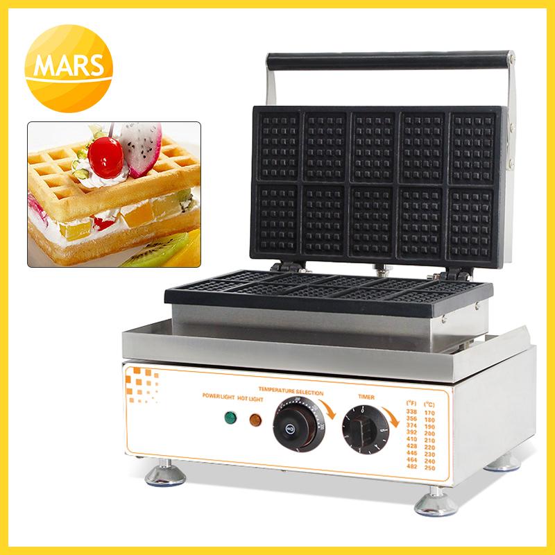 

MARS Commercial 110V 220V Electric Mini Waffle Maker Belgium Waffle Cake Making Machine Baker in Snack Machinery