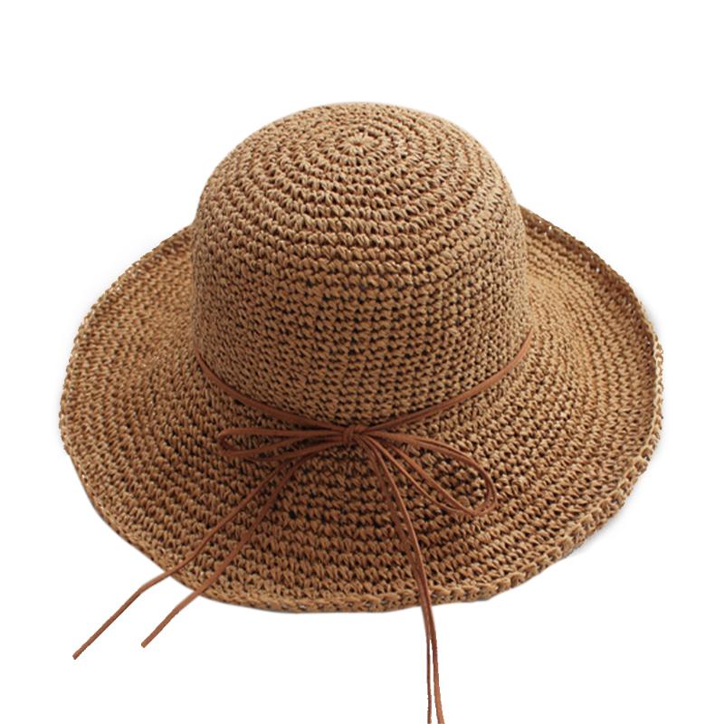 

Accessories Simple Summer Ladies Beach Floppy Wide Brim Women Adjustable Fashion Casual Fedora Sun Hat Crochet Panama Straw, Pink