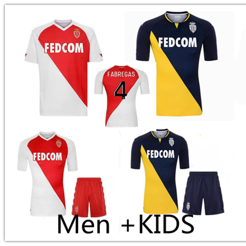 

men + kids kit 2020 2021 AS MONACO soccer Jerseys kits FABREGAS 20 21 Keita BaldE BEN YEDDER GELSON GOLOVIN maillots de foot football shirt, Men shirt