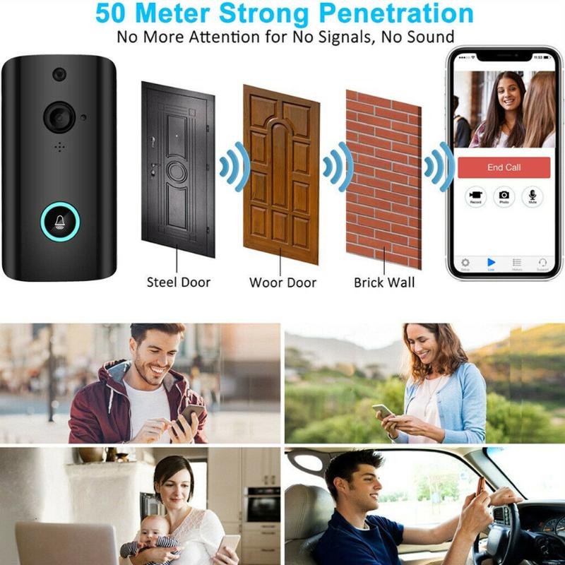 

WIFI Security Doorbell Wireless Video Phone Camera with Night Vision 1080P DU55