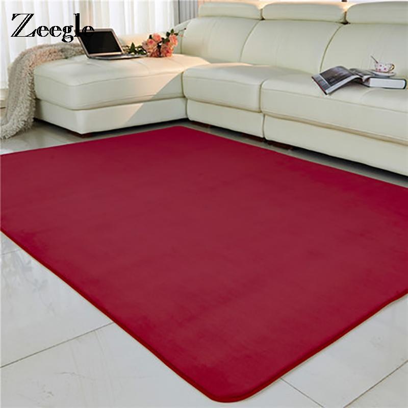 

Zeegle Coral Fleece Large Size Carpet For Living Room Parlor Area Rug Anti-Slip Sofa Table Floor Mats Bedroom Rugs Bedside Mats, Blue