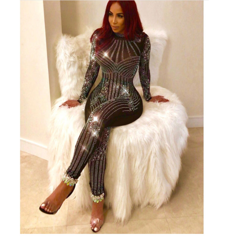 Sequins sexy jumpsuit women new annual party party dress nightclub evening dress trend-image-634881204