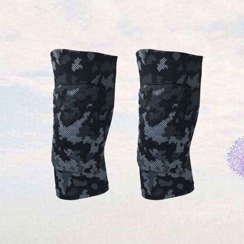 

1 Pair of Honeycomb Anti-collision Sports Knee Brace Protective Sleeve Guard Gear Support Breathable Knee Protector for Outdoor1, As shown
