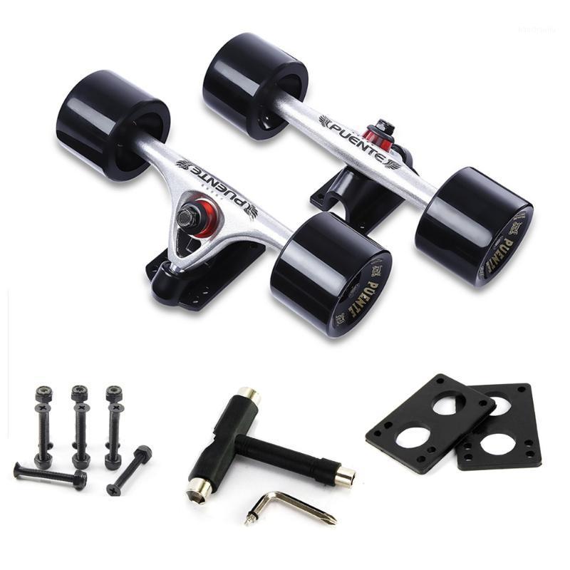 

New Pro Longboard Truck Aluminum Alloy 2pcs Skate Truck With 70mm Big Wheels Skateboard Trucks Parts Free Shipping1