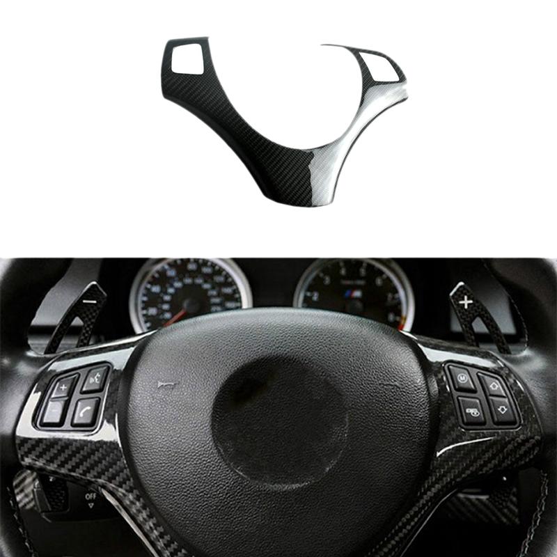 

Carbon Fiber Steering Wheel Frame Deoration Panel Cover Trim For- 3 Series E90 M3 2006-2012